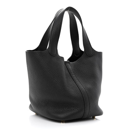 Hermes Taurillon Clemence Picotin Lock 18 PM Black 3 of 11