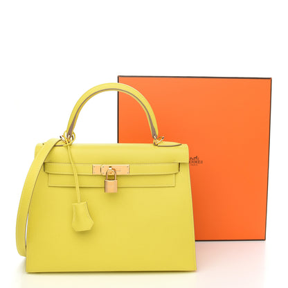 Hermes Epsom Kelly Sellier 28 Lime 10 of 10