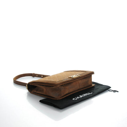 Chanel Nubuck Quilted Large Boy Flap Brown 6 of 11