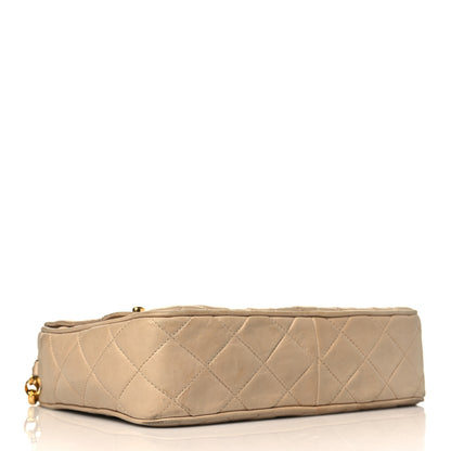 Chanel Lambskin Quilted Tassel Flap Camera Case Beige 3 of 15