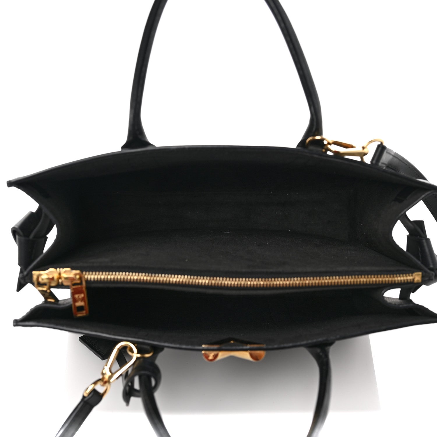 Louis Vuitton Monogram Cuir Plume Very Tote MM Black 5 of 8