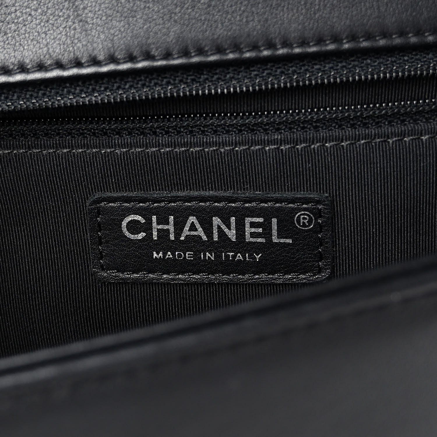 Chanel Calfskin Chevron Quilted Large Boy Flap Black 6 of 10