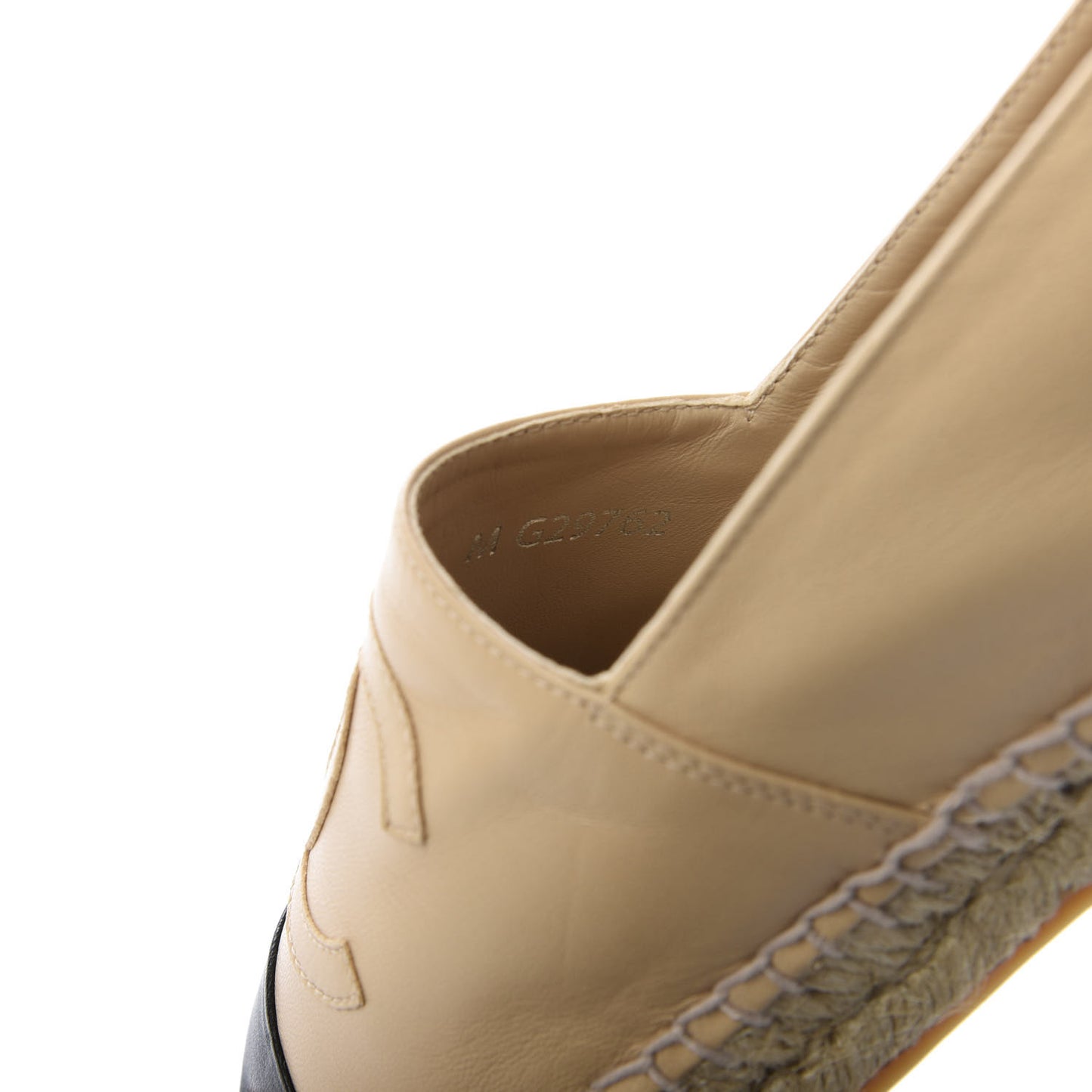 Lambskin CC Espadrilles 39 Beige Black