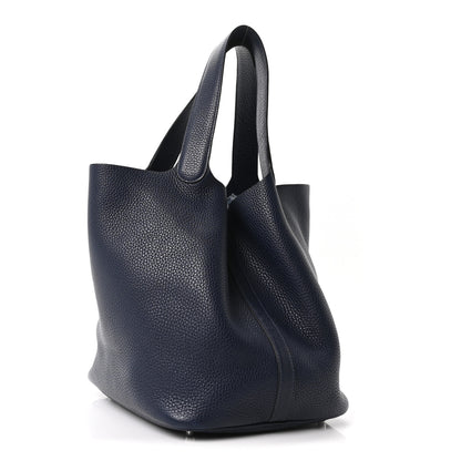 Hermes Taurillon Clemence Picotin Lock 26 GM Bleu Nuit 3 of 9