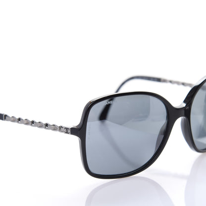 Chanel Lambskin Square Chain Sunglasses 5210-Q Black 7 of 8