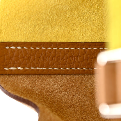 Hermes Taurillon Clemence Casaque Picotin Lock 18 PM Lime Sesame 7 of 9