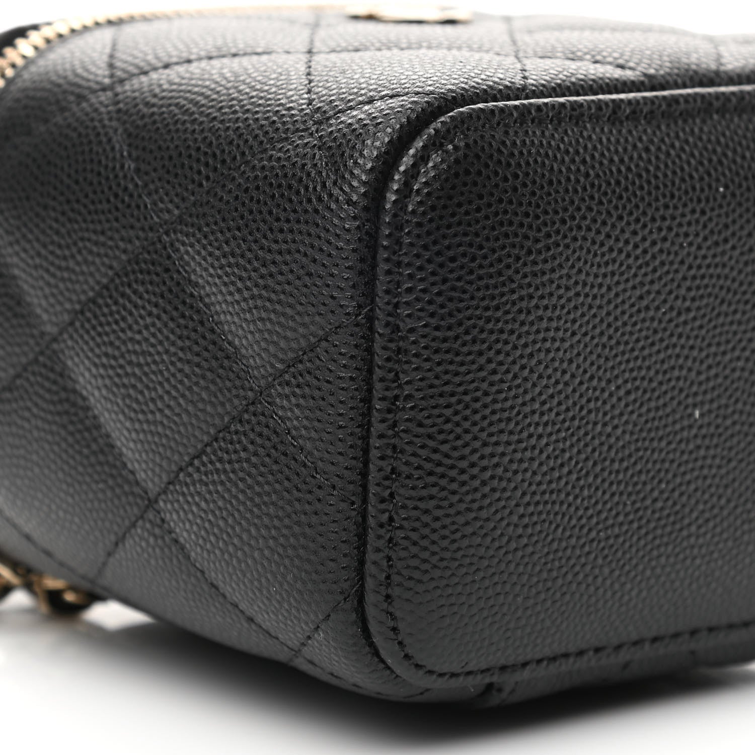 Chanel Caviar Quilted Mini Vanity Case With Chain Black 9 of 11