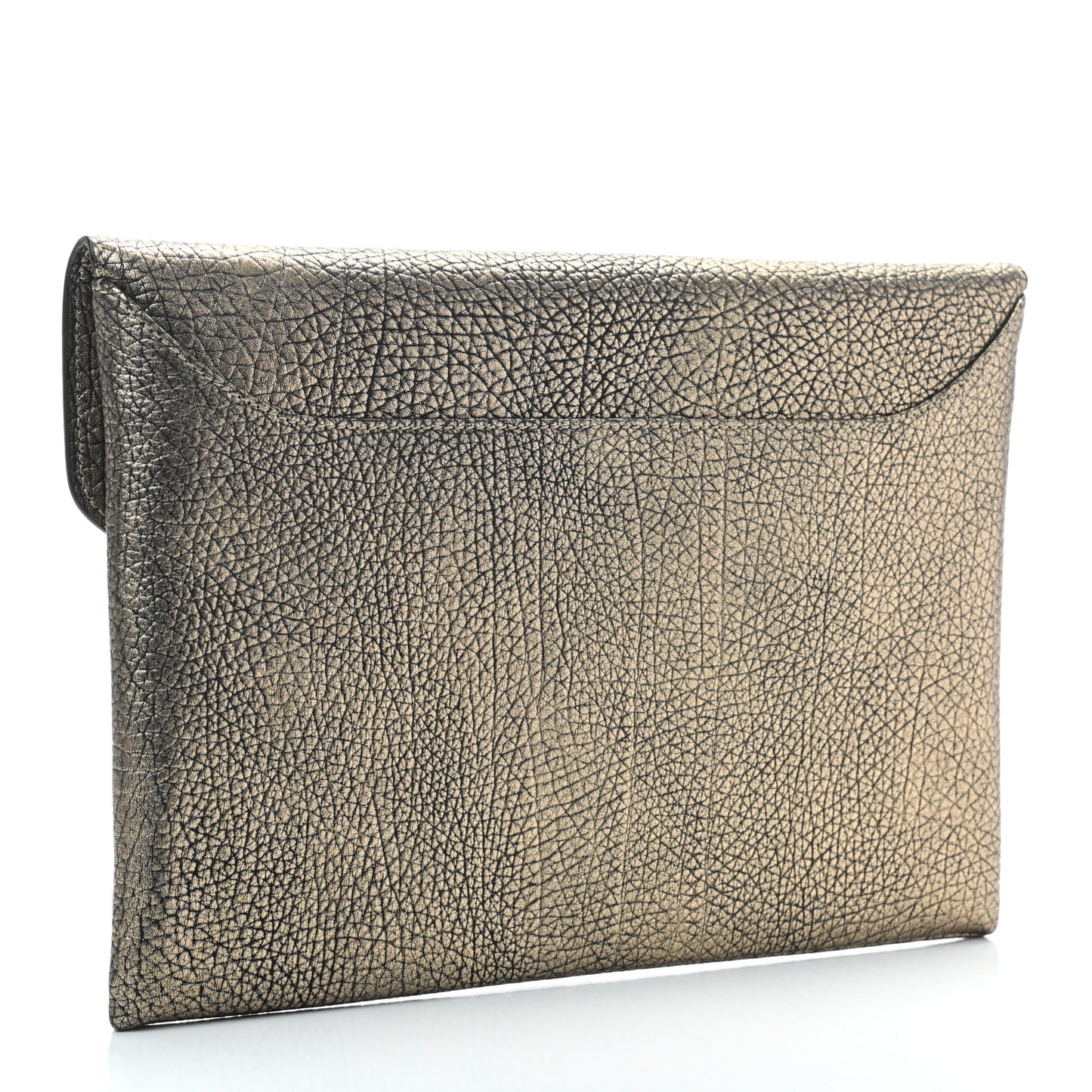 Crackled Metallic Sugar Goatskin Medium Antigona Envelope Clutch Light Gold