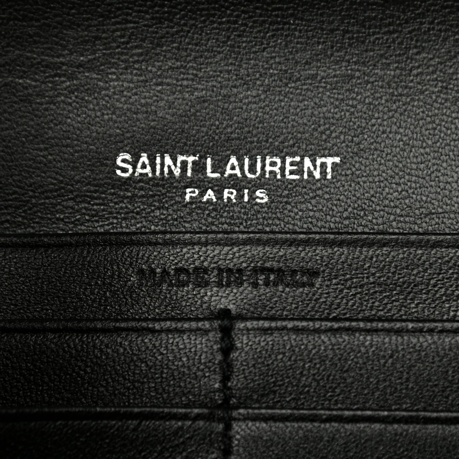 Saint Laurent Lambskin Y Quilted Monogram Large Loulou Flap Wallet Black 6 of 7
