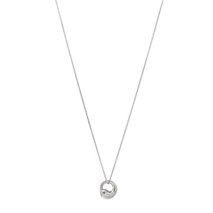 Tiffany Sterling Silver 12mm Elsa Peretti Eternal Circle Pendant Necklace 1 of 7