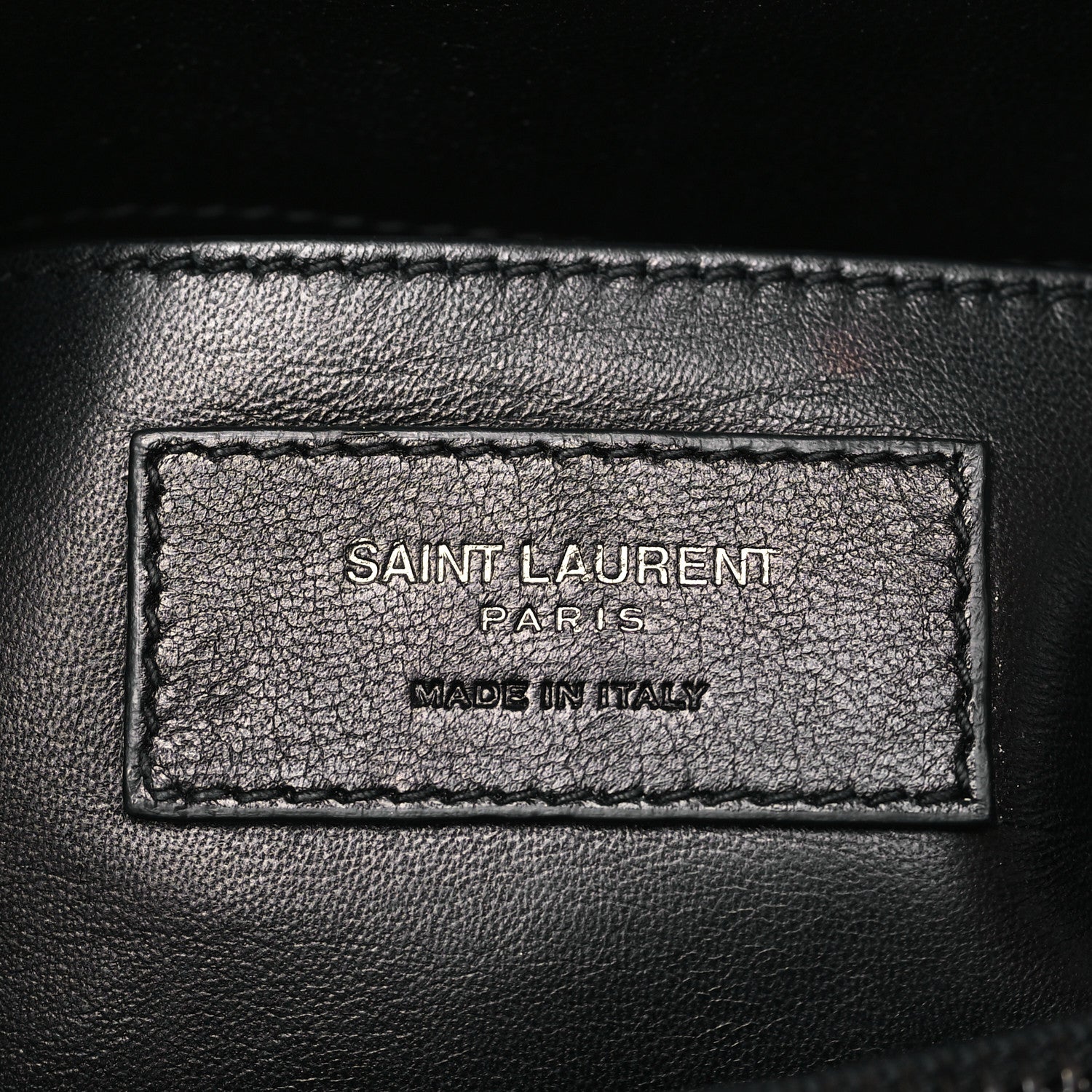 Saint Laurent Sheepskin Matelasse Chevron Monogram Monochrome Medium College Bag Black 6 of 11