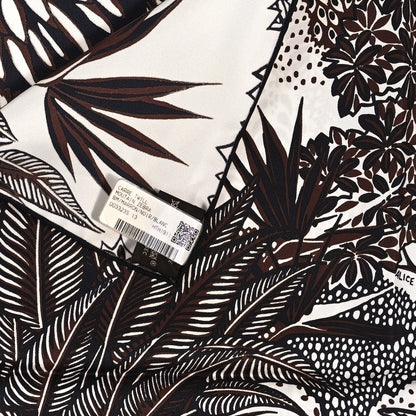 Hermes Silk Mountain Zebra Scarf 90 Marron Black White 3 of 5
