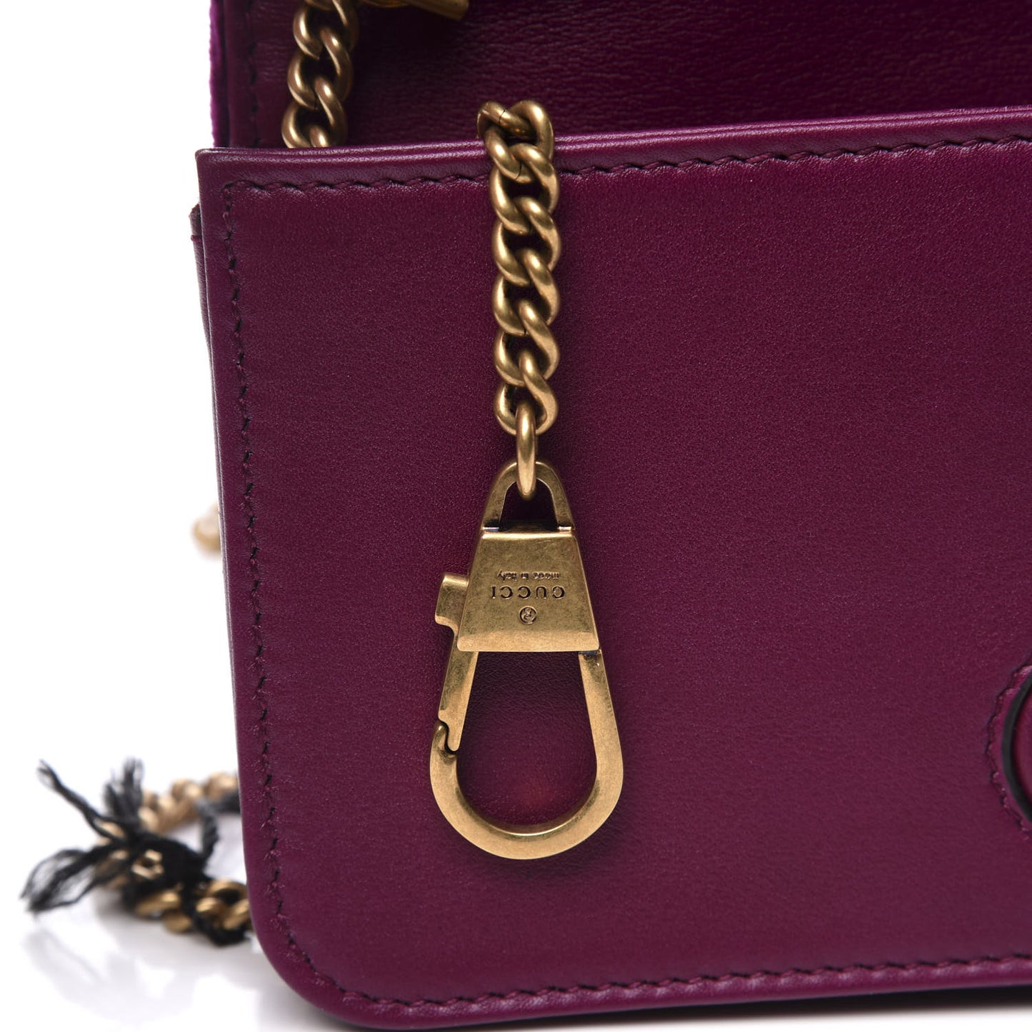Velvet Matelasse GG Marmont Mini Bag Fuchsia Violet Cyclamen