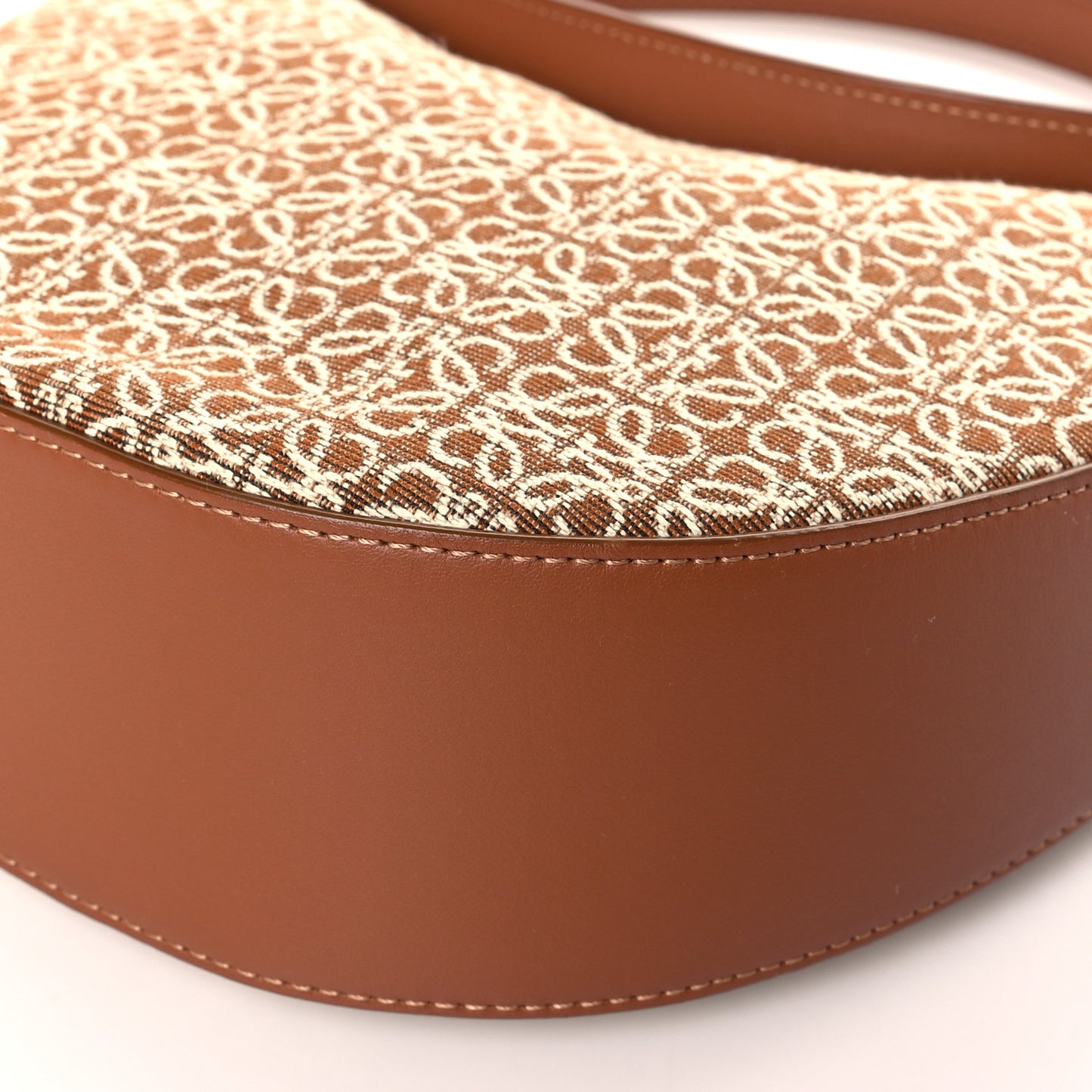 Jacquard Anagram Calfskin Luna Bag Tan