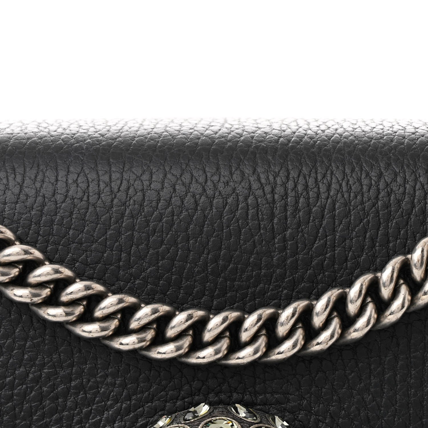 Gucci Pebbled Calfskin Small Dionysus Shoulder Bag Black 9 of 14