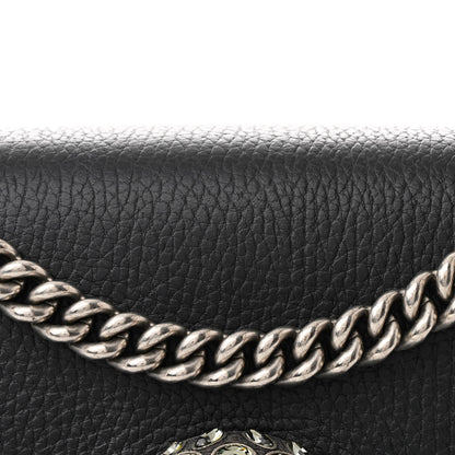Gucci Pebbled Calfskin Small Dionysus Shoulder Bag Black 9 of 14