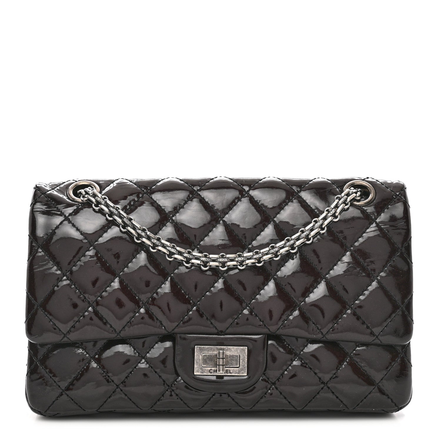 Chanel Patent Calfskin Quilted 2.55 Reissue 225 Flap Black 1 of 13