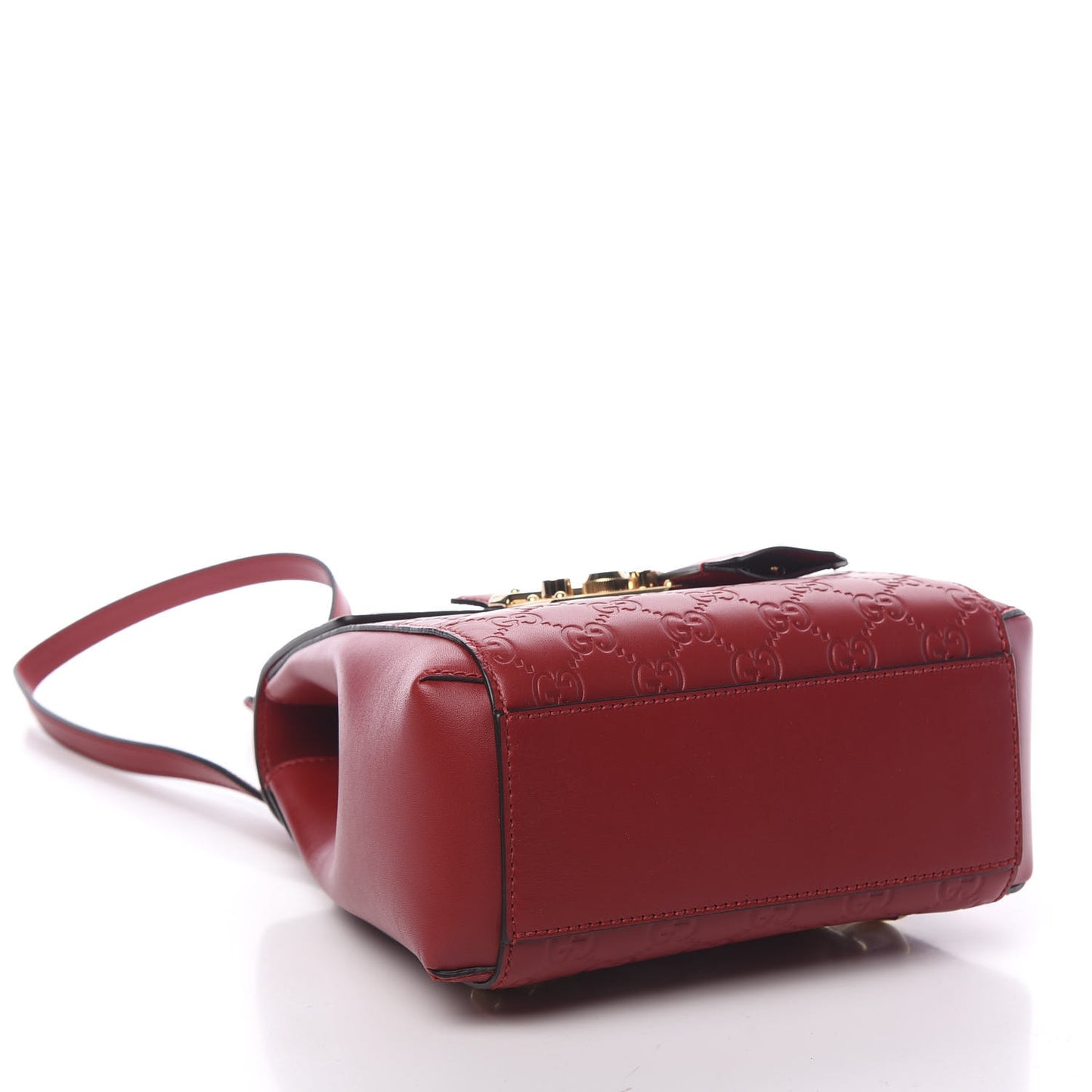Guccissima Signature Padlock Backpack Hibiscus Red