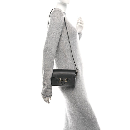 Gucci Calfskin Horsebit 1955 Shoulder Bag Black 2 of 11