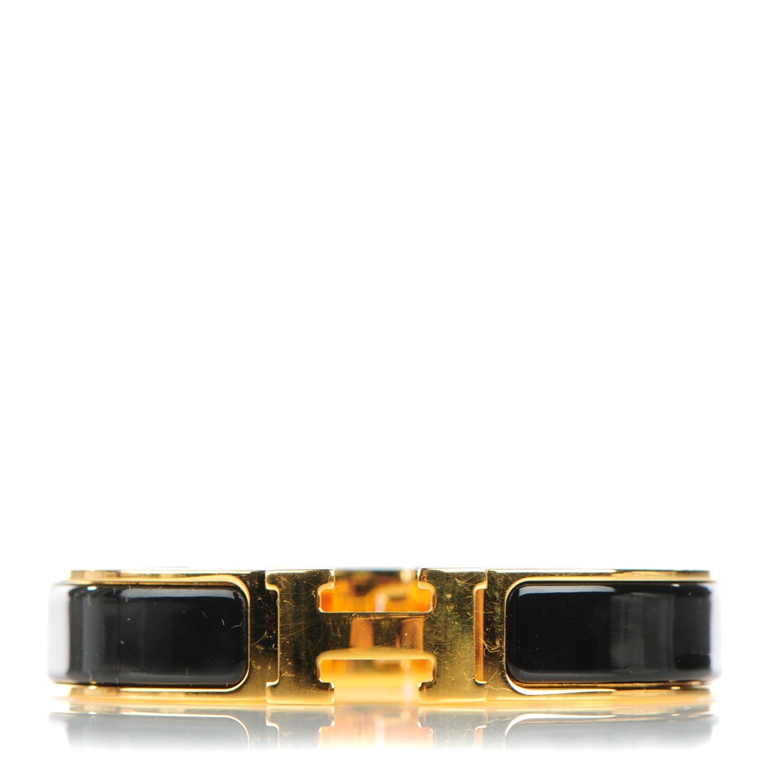 Hermes Enamel Narrow Clic Clac H Bracelet PM Black 1 of 6