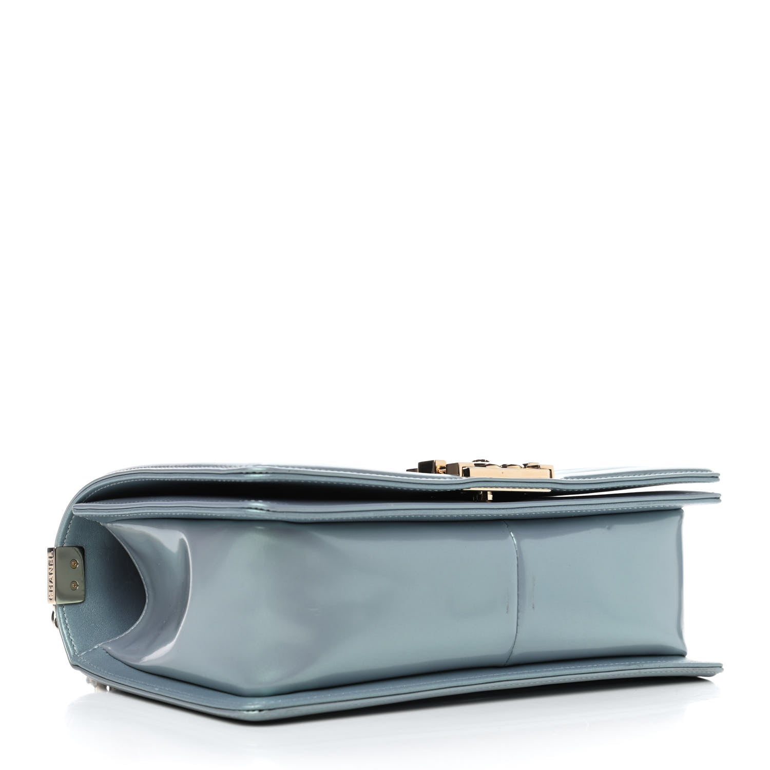 Chanel Iridescent Glazed Calfskin Medium Boy Flap Light Blue 3 of 4