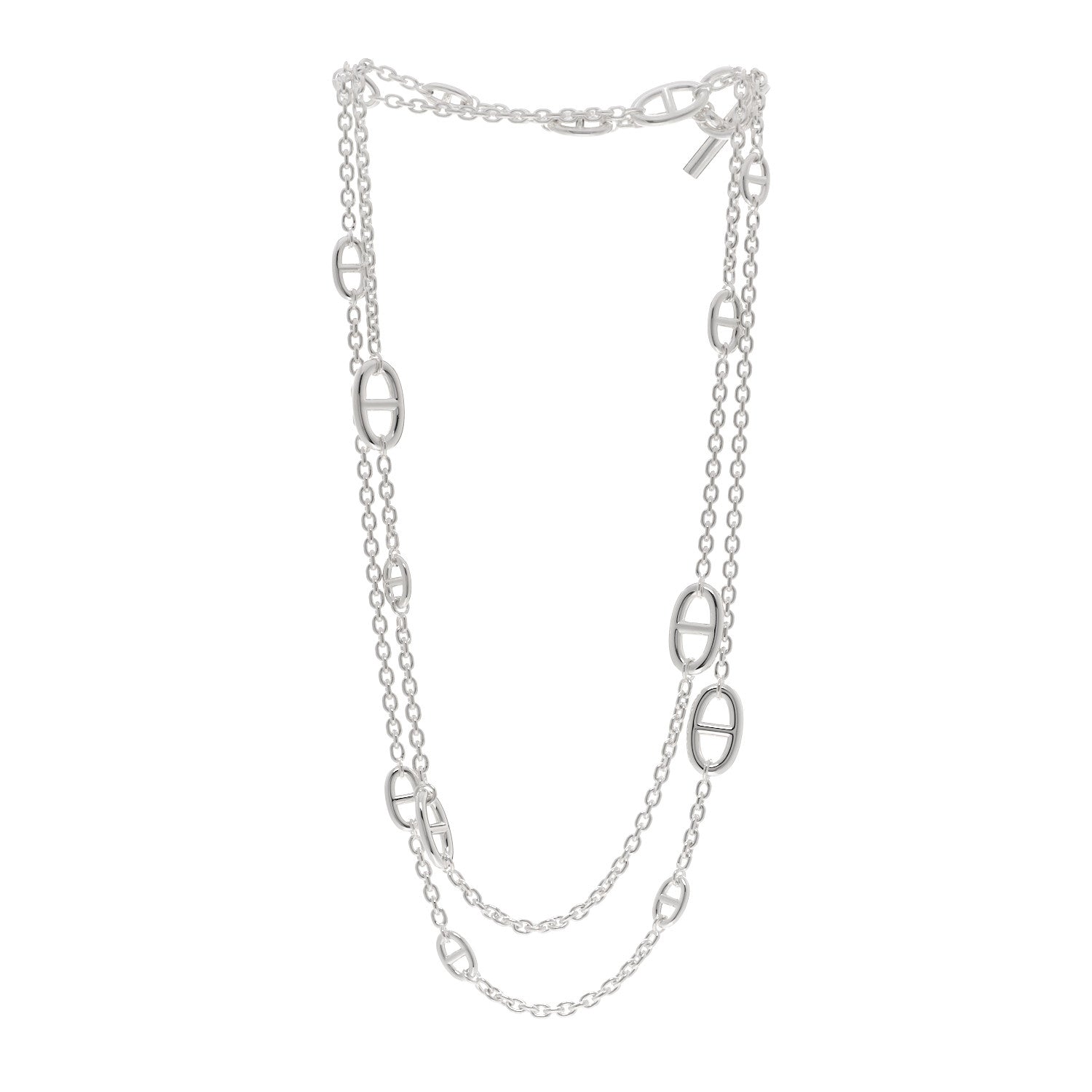 Hermes Sterling Silver Farandole Necklace 120 3 of 6