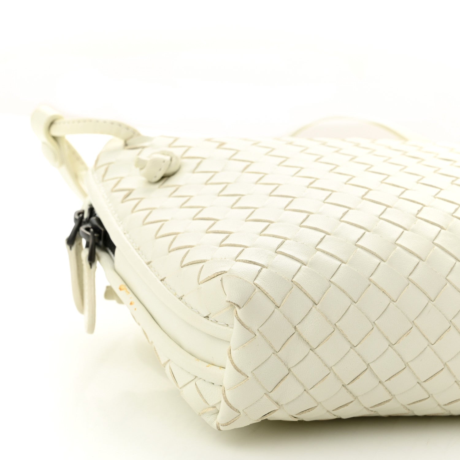 Bottega Veneta Nappa Intrecciato Nodini Crossbody Messenger White 9 of 11