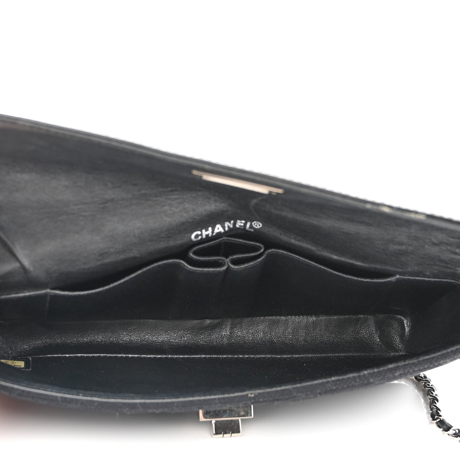 Chanel Jersey Patent Quilted 2.55 Reissue East West Flap Black 5 of 13