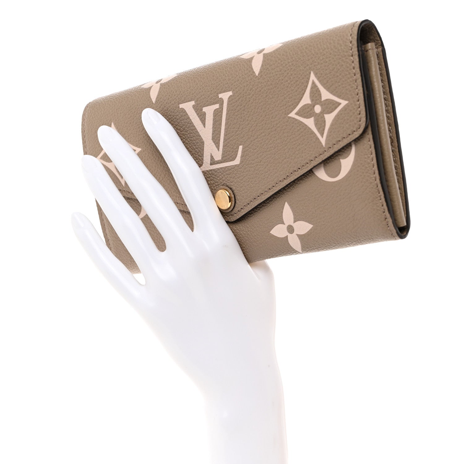 Louis Vuitton Empreinte Monogram Giant Sarah Wallet Tourterelle Creme 2 of 6