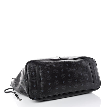 MCM Visetos Large Liz Reversible Shopper Tote Black 6 of 17