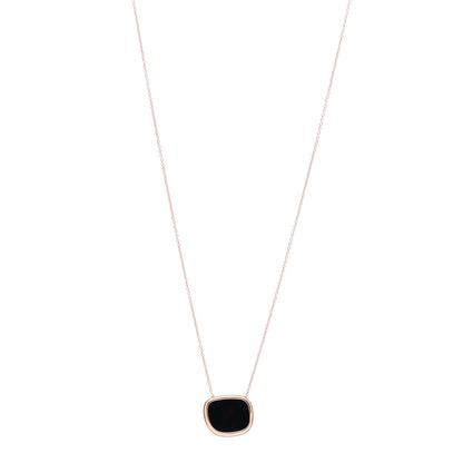 Roberto Coin 18K Rose Gold Black Jade Amphibole Pendant Necklace 1 of 4