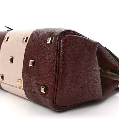 Salvatore Ferragamo Grained Calfskin Studio Top Handle Bag Burgundy Beige 9 of 9