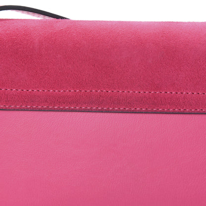 Chloe Suede Calfskin Small Faye Shoulder Bag Fuchsia Rose 15 of 16
