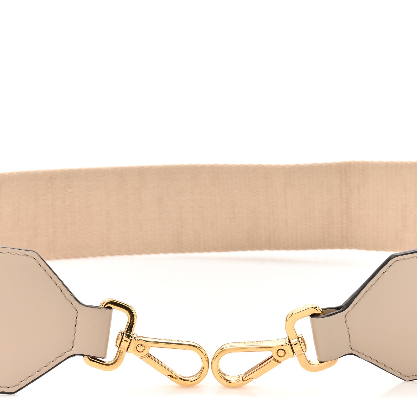 Jacquard Ribbon Vitello King FF Bi-Color Intreccio Adjustable Strap You Beige Pink