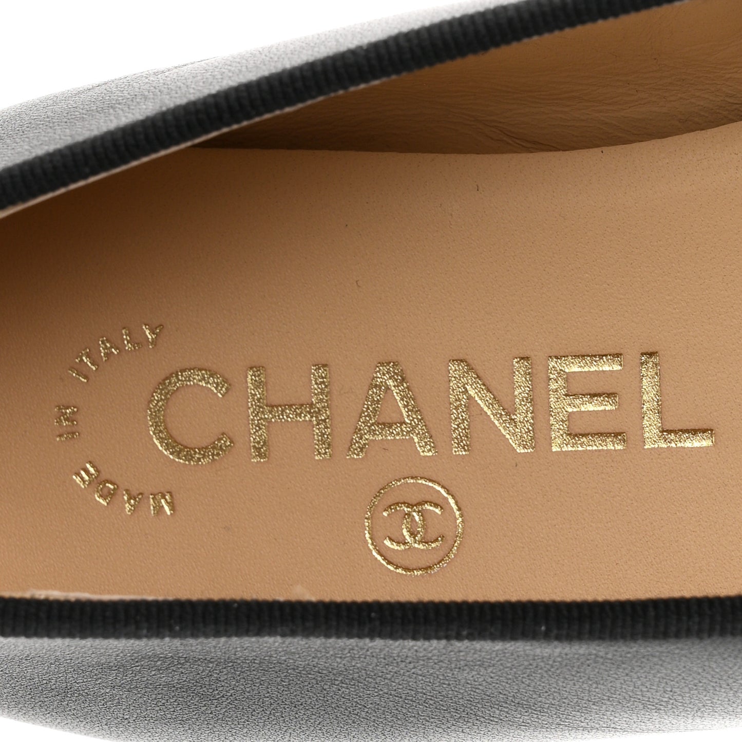 Lambskin Patent Cap Toe Ballerina Flats 37 Black