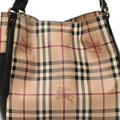 Burberry Haymarket Check Small Canterbury Tote Chocolate 8 of 11