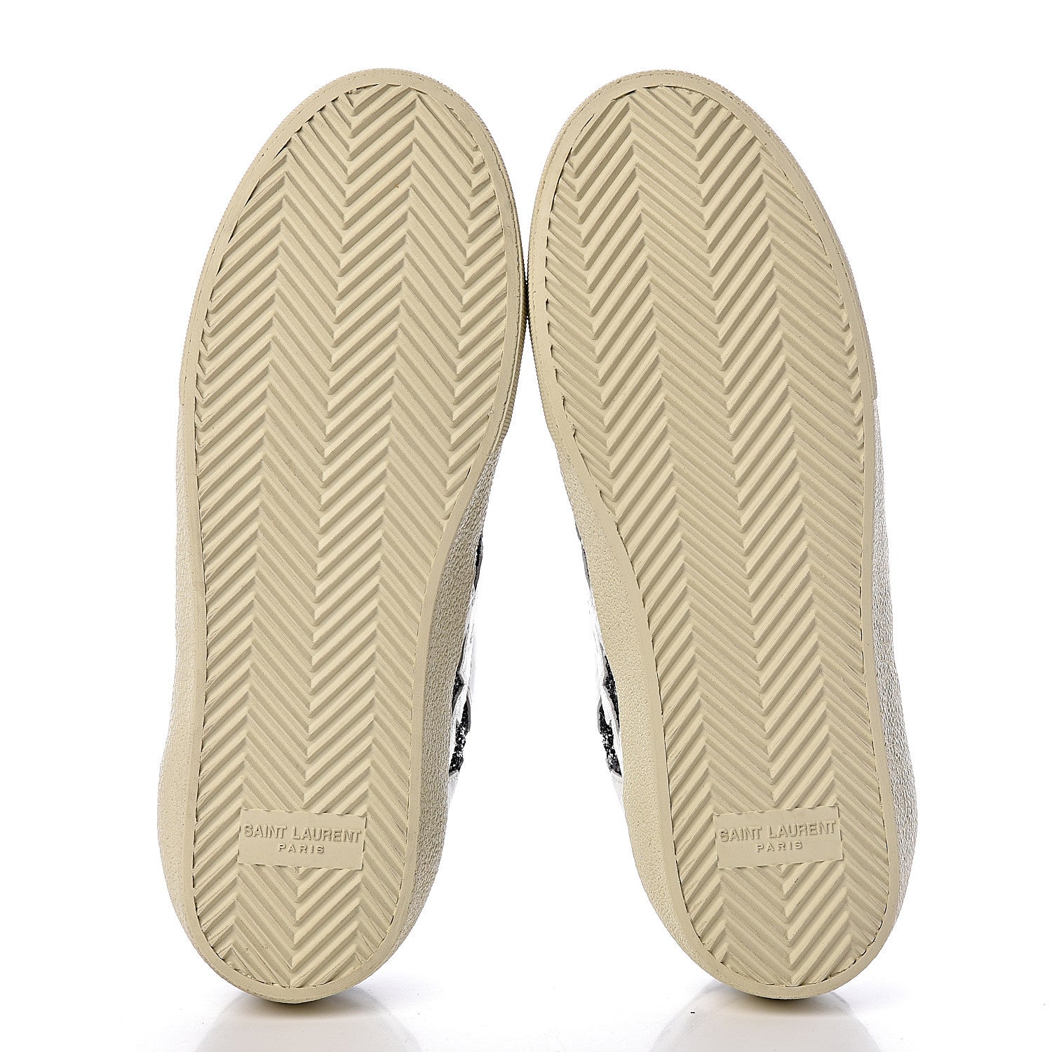 Saint Laurent Calfskin Star Court Sneakers 39 White Argent 8 of 9