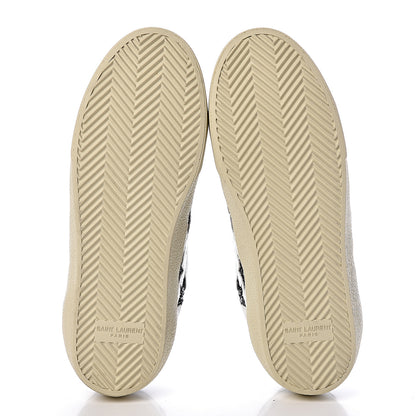 Saint Laurent Calfskin Star Court Sneakers 39 White Argent 8 of 9