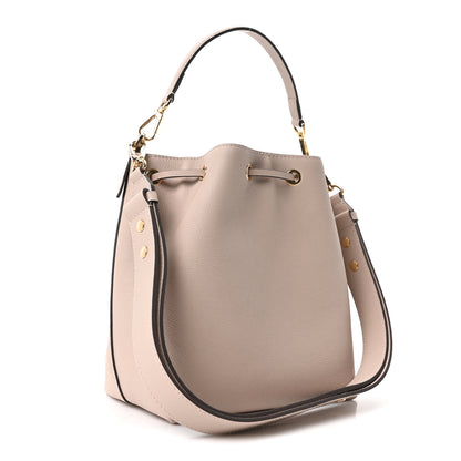 Louis Vuitton Calfskin Lockme Bucket MM Greige 3 of 9