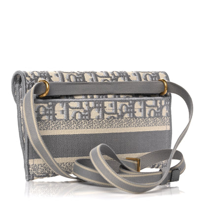 Christian Dior Oblique Slim Saddle Pouch Grey 3 of 10