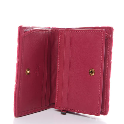 Gucci Velvet Matelasse Pearl Love Embroidered GG Marmont Card Case Wallet Light Raspberry Rose 5 of 9