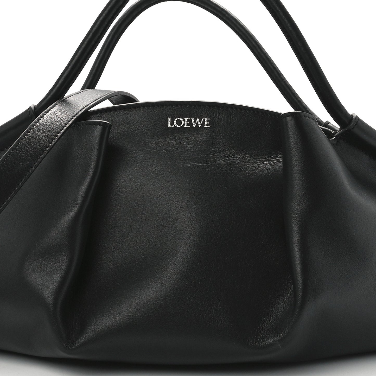 Shiny Nappa Calfskin Paseo Bag Black