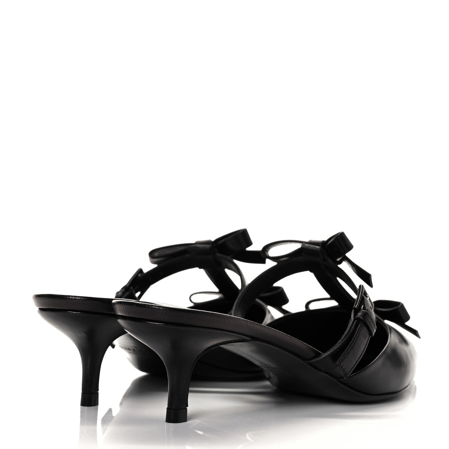 Valentino Garavani Nappa French Bow 45mm Mules 36 Black 3 of 9