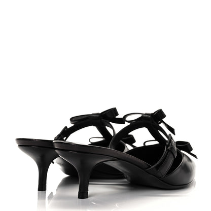 Valentino Garavani Nappa French Bow 45mm Mules 36 Black 3 of 9