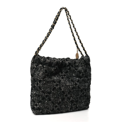 Chanel Tweed Quilted Chanel 22 Black Ecru 4 of 10