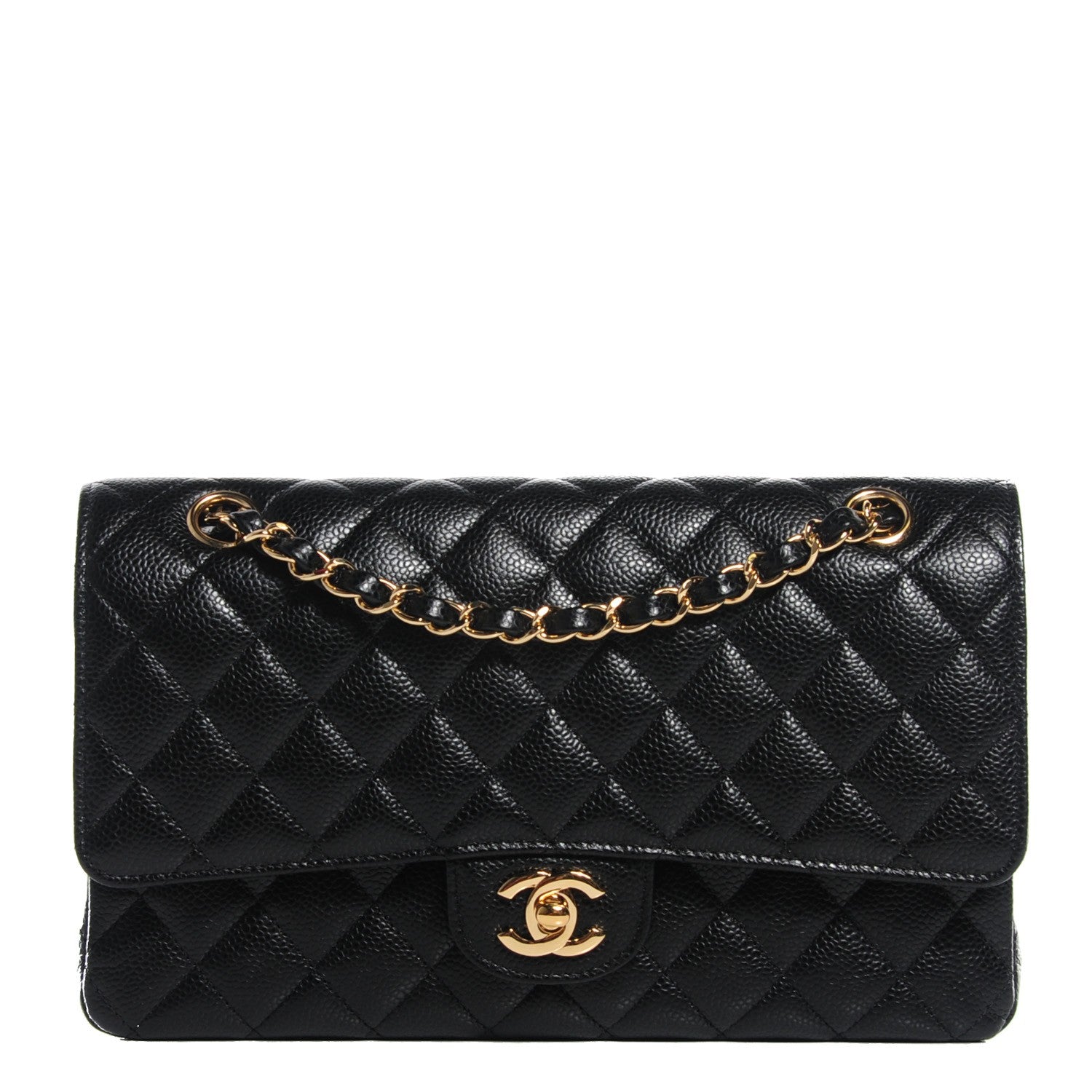 Chanel Caviar Quilted Medium Double Flap Black 1 of 8