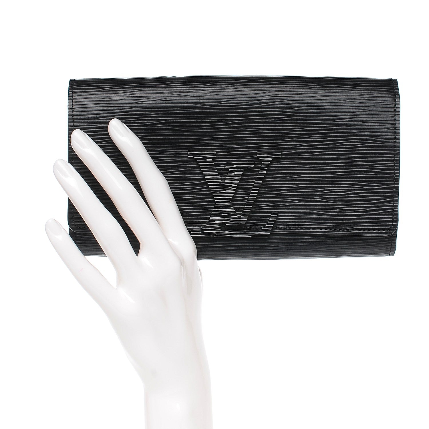 Louis Vuitton Epi Louise Wallet Black 2 of 7