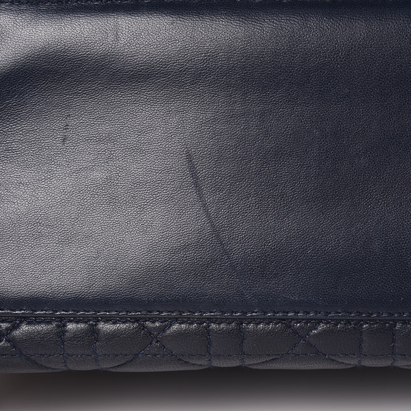 Lambskin Cannage Medium Lady Dior Navy Blue