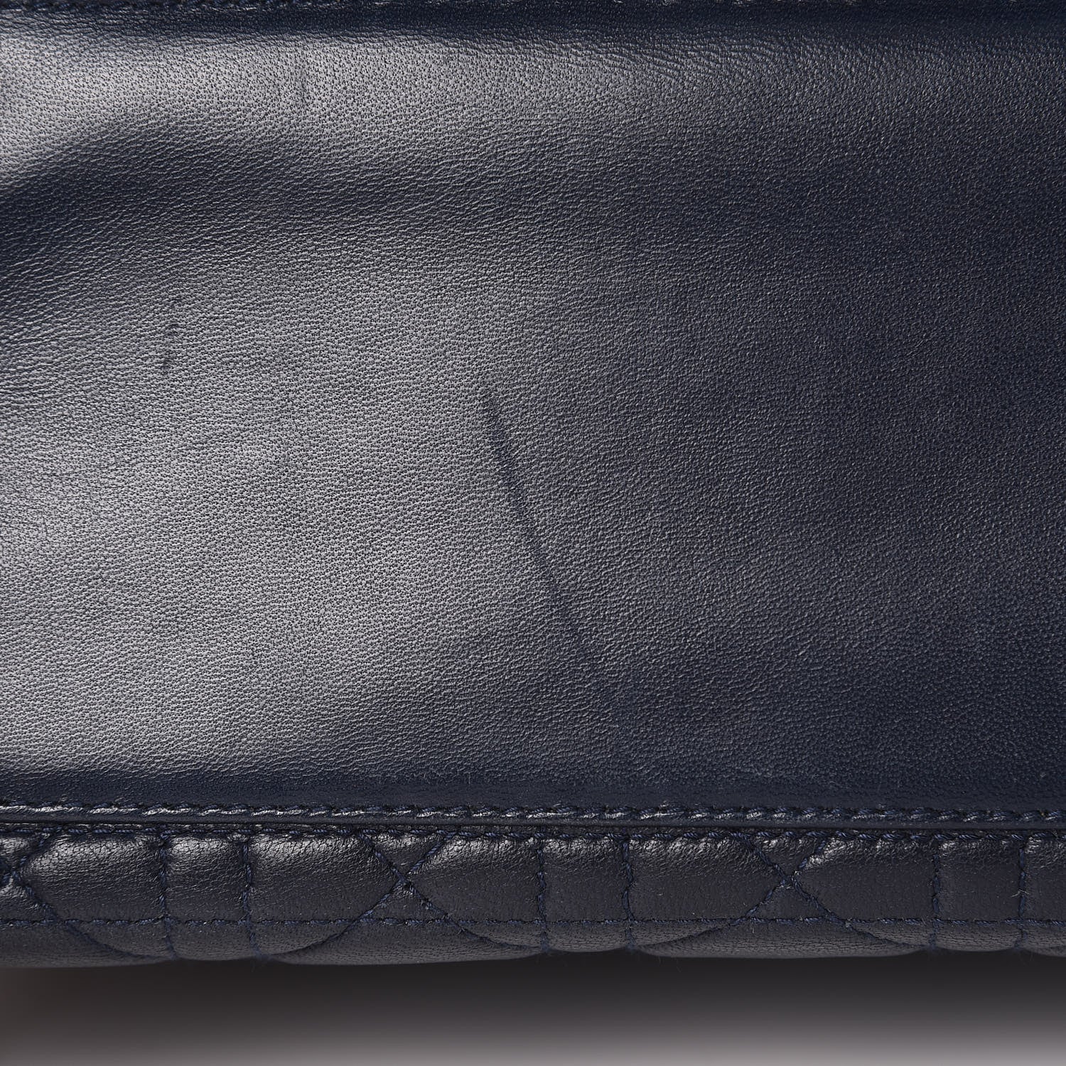 Christian Dior Lambskin Cannage Medium Lady Dior Navy Blue 10 of 17