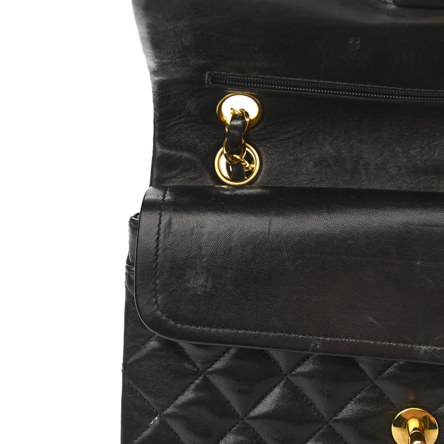 Chanel Lambskin Quilted Small Double Flap Black 11 of 13